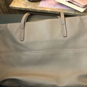 ANTONIO MELANI Taupe Leather Tote